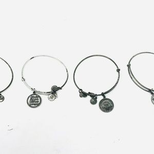 Lof of 4 Sterling Silver Alex and Ani Bengals